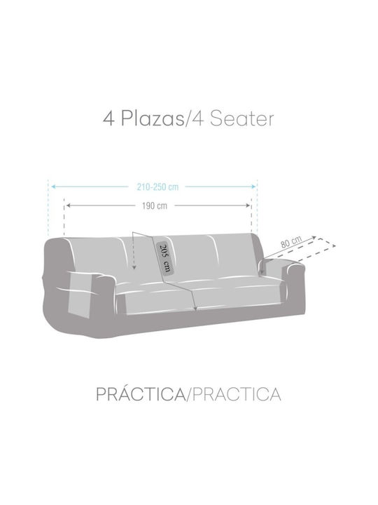 Eysa Oslo Impermeabil Husă Elastică Canapea cu patru locuri C/6 Gray 250εκ. 1buc F248066