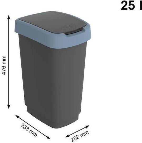 Rotho Babydesign Twist Coș de Reciclare Plastic Albastru 25lt 1buc Rotho Babydesign Twist Coș de Reciclare Plastic Albastru 25lt 1buc