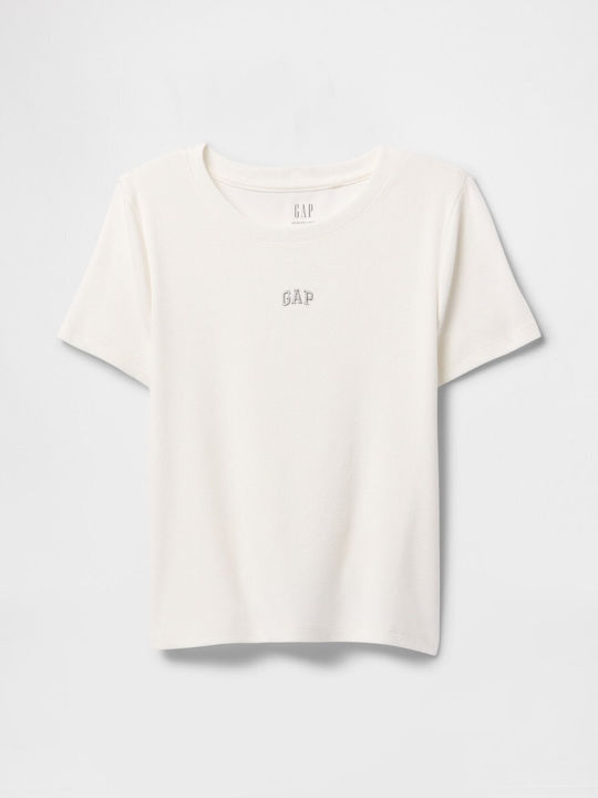 Γυναικείο Crop Top Βαμβακερό Off White