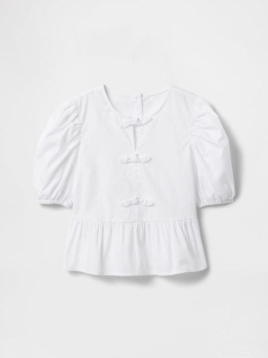 Bluză pentru copii Cu mânecă scurtă Off White