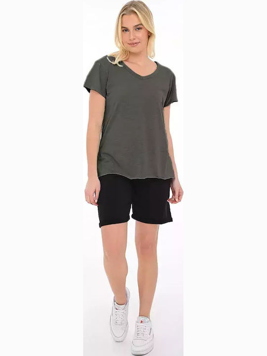 Damen Bluse Baumwolle Gray