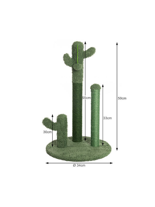 Bakaji Scratching Post Green 34x59cm