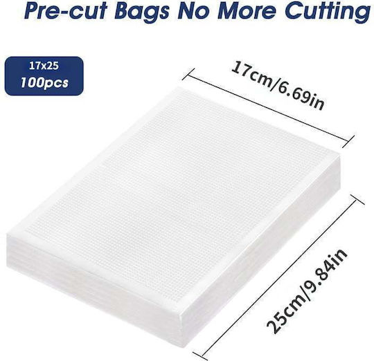 Grainy Vacuum Sealer Bag 250x170mm 100pcs