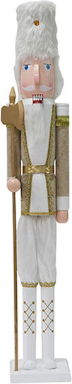 Bakaji Wooden Christmas Nutcracker White