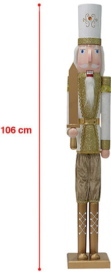 Bakaji Weihnachts-Nussknacker Gold aus Hölzernes