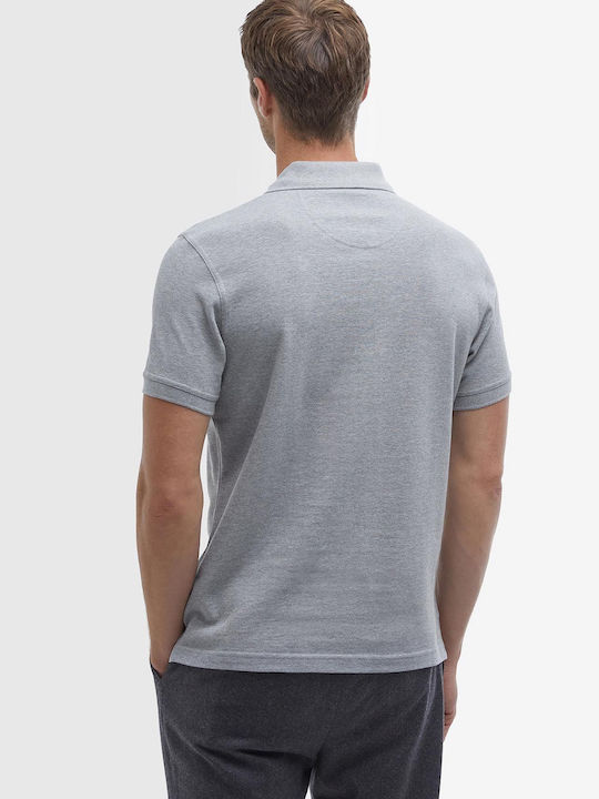 Polo Short Sleeve Blouse Grey Marl
