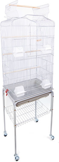 Bakaji Bird Cage 46x36x148cm. White