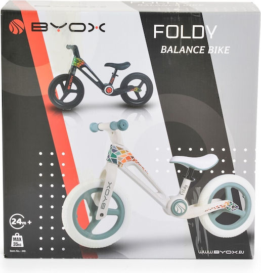 Byox Bicicletă de Echilibru pentru Copii Foldy Negru