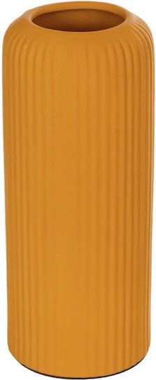 GloboStar Βάζο Κεραμικό Πορτοκαλί Φ11xΥ26cm