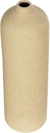 GloboStar Decorative Vase Velencia Beige 10x10x33cm