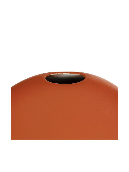 GloboStar Διακοσμητικό Βάζο Keramik Artificial Garden Cinnamon Orange 15x15x14cm 1Stück