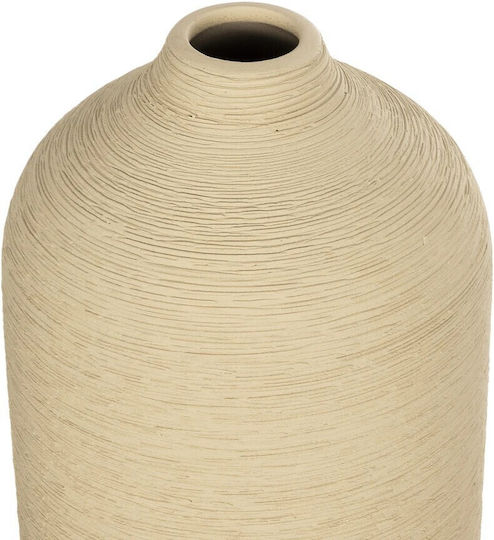 GloboStar Decorative Vase Velencia Beige 10x10x33cm