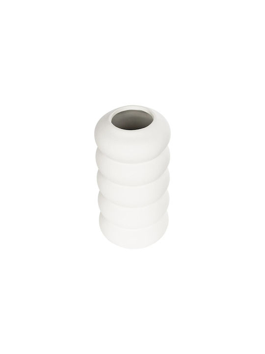 GloboStar Decorative Vase Artificial Garden Nouveau White 8x8x16cm