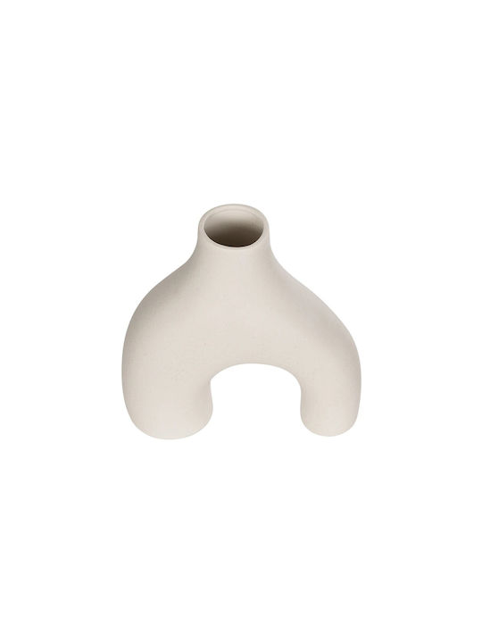 GloboStar Διακοσμητικό Βάζο Keramik Toledo Beige 10x23x24cm 1Stück