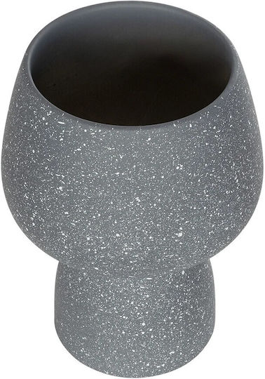 GloboStar Βάζο Κεραμικό Artificial Garden Samui Γκρι Φ16xΥ20cm GloboStar Βάζο Κεραμικό Artificial Garden Samui Γκρι Φ16xΥ20cm