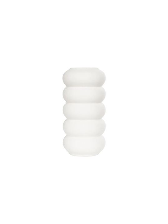 GloboStar Decorative Vase Artificial Garden Nouveau White 8x8x16cm