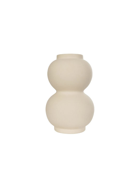 GloboStar Decorative Vase Artificial Garden Pearl Beige 13x13x21cm