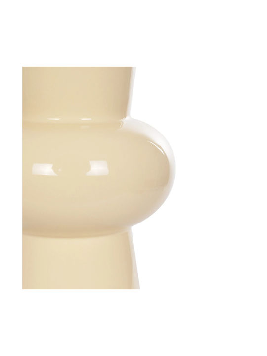 GloboStar Διακοσμητικό Βάζο Keramik Artificial Garden Desert Beige 14x14x25cm 1Stück