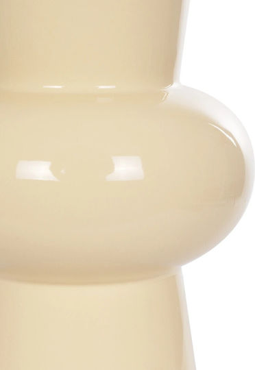 GloboStar Decorative Vase Artificial Garden Desert Beige 14x14x25cm