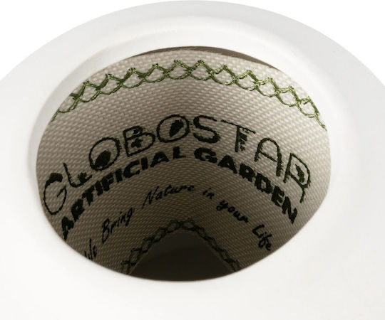GloboStar Decorative Vase Artificial Garden Nouveau White 8x8x16cm