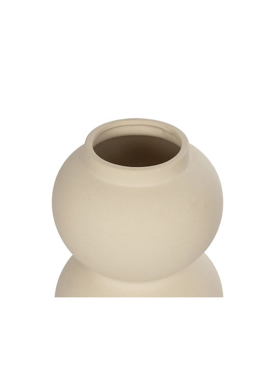 GloboStar Decorative Vase Artificial Garden Pearl Beige 13x13x21cm