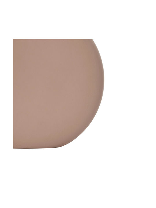 GloboStar Διακοσμητικό Βάζο Keramik Lanzarote Braun 15x15x14cm 1Stück