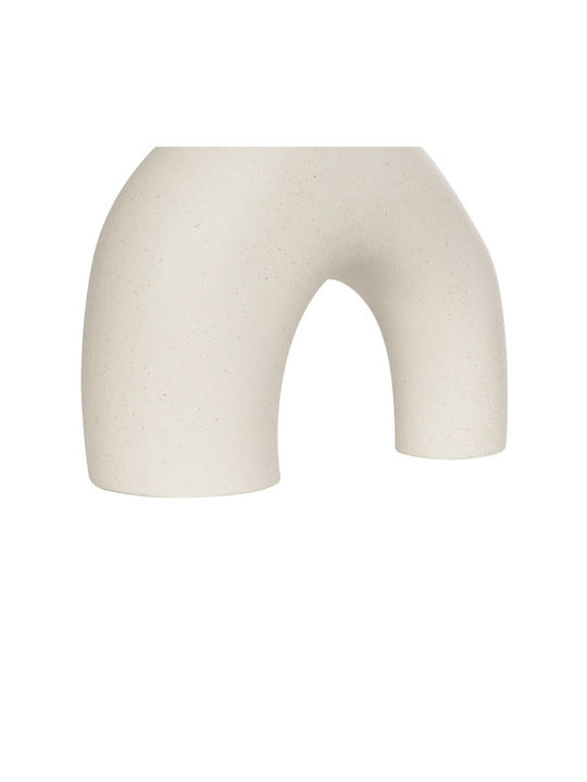 GloboStar Διακοσμητικό Βάζο Keramik Toledo Beige 10x23x24cm 1Stück