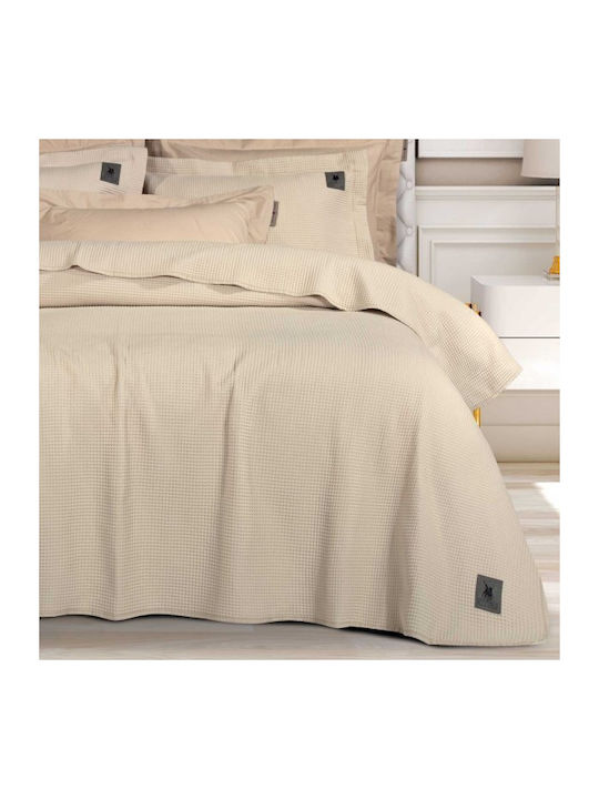 Greenwich Polo Club 3495 Κουβερλί Υπέρδιπλο Microfiber Beige 240x250cm