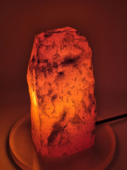 Decorative Lamp Yellow Calcite Crystal Palace