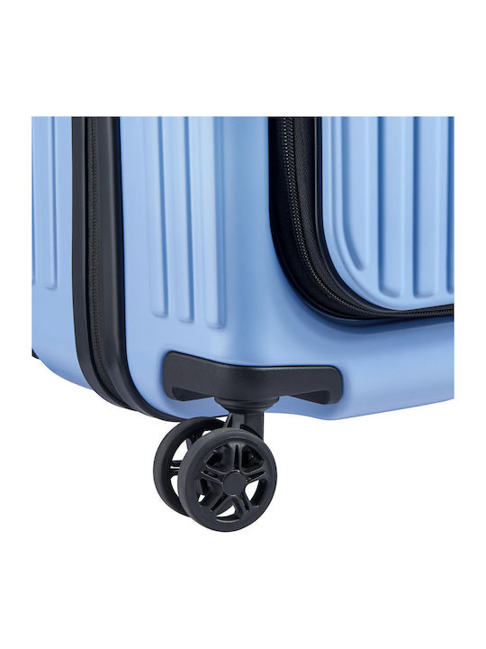Delsey Securitime Medium Hard Suitcase Lavender Blue with 4 Wheels Height 66cm