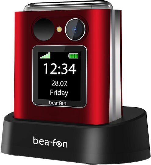 Bea-fon Fold 10 Single SIM Κινητό με Κουμπιά Κόκκινο
