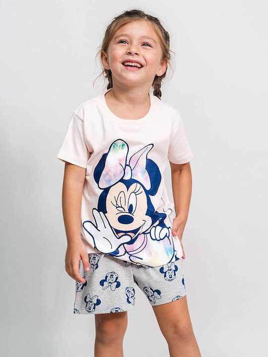 Arnetta Kinder Schlafanzug Sommerlich Baumwoll Pink