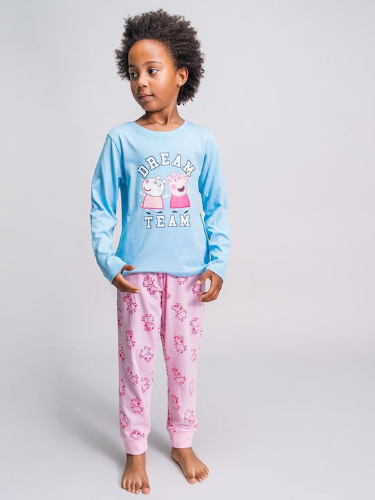 Arnetta Детска пижама Зимна Sky blue/pink