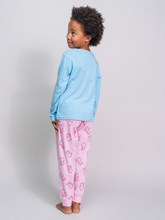 Arnetta Детска пижама Зимна Sky blue/pink