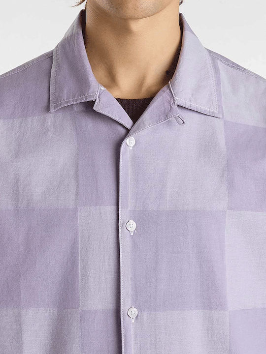 Vans Kessler Checkerboard Baumwolle Hemd Purple
