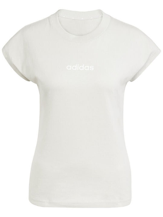 Essentials Linear Women's Sports Short Sleeve Beige Blouse