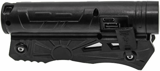 Rechargeable Flashlight LED with Maximum Brightness 4000lm Multitool 5 1 Power Black