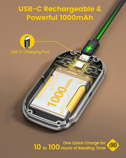 Glocusent Презареждащ се Челник LED с Максимална Яркост 50лм Glocusent 50бр Сив