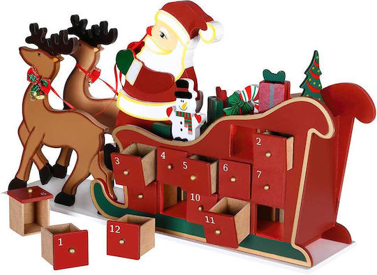 Bakaji Calendar Advent Saniile lui Moș Crăciun DIY Din Lemn