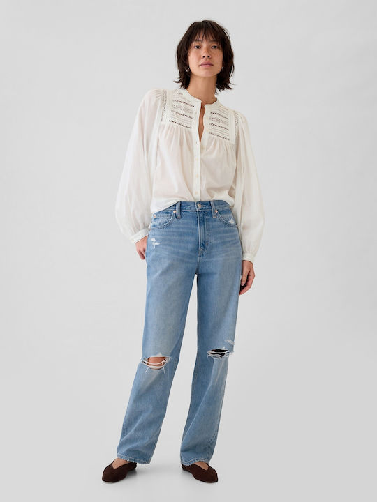 Μακρυμάνικο Γυναικείο Πουκάμισο Off White