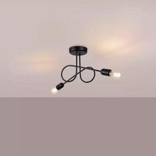 Sollux Deckenleuchte 57cm Schwarz