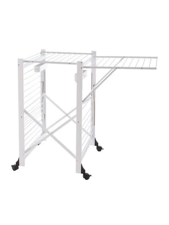 GreenTech Uscătoare Rufe Pliabilă De Pardoseală Din Aluminiu Cu Roți Cu Lungimea Suportului De Uscare A Hainelor 30m