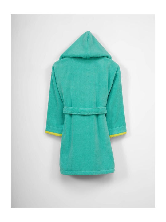 Hobby Home Παιδικό Μπουρνούζι Dark Water Green mit Kapuze