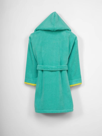 Hobby Home Halat de Baie pentru Copii Dark Water Green cu Glugă