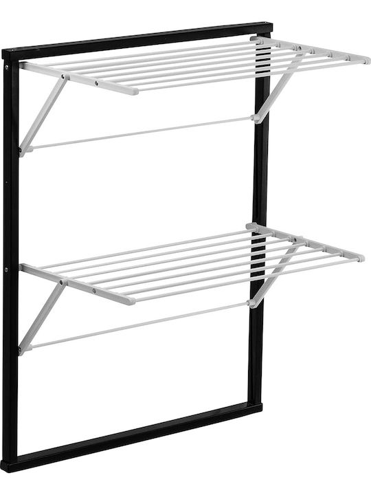 GreenTech Folding Wall Clothes Drying Rack for Balcony made of Aluminum with Hanging Length 10m