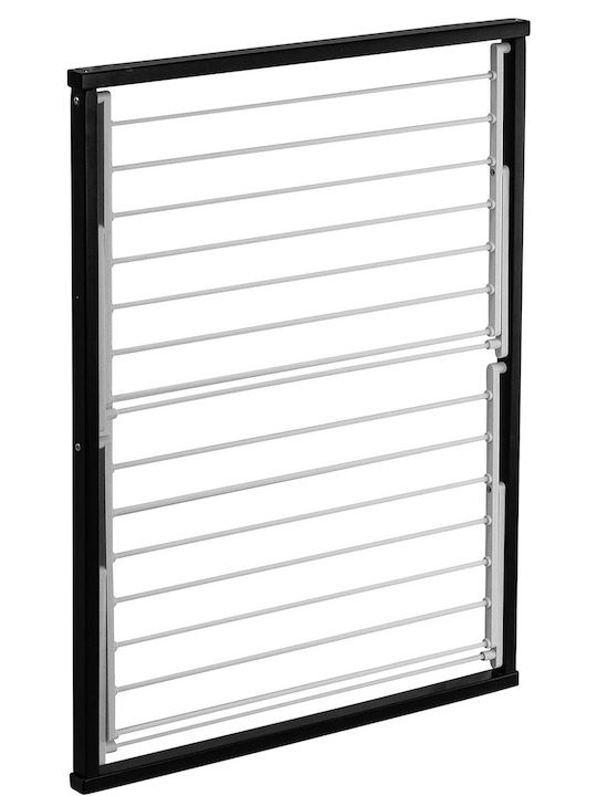 GreenTech Folding Wall Clothes Drying Rack for Balcony made of Aluminum with Hanging Length 10m