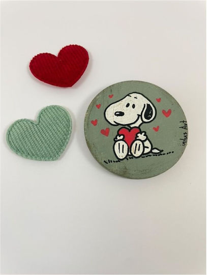 Wooden Handmade Magnet Snoopy Love 4 Designs Design 1