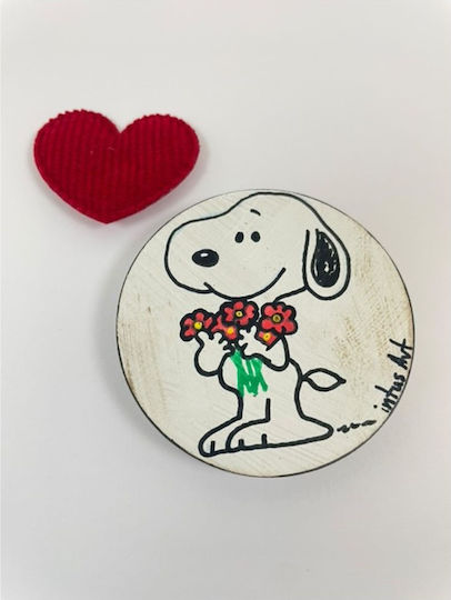 Wooden Handmade Magnet Snoopy Love 4 Designs Design 3