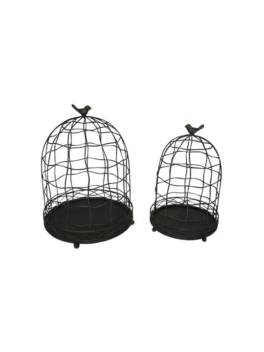 InTheBox Mirtile Deco Φαναράκι Μεταλλικό Μαύρο 22.9x22.9x34.3εκ.