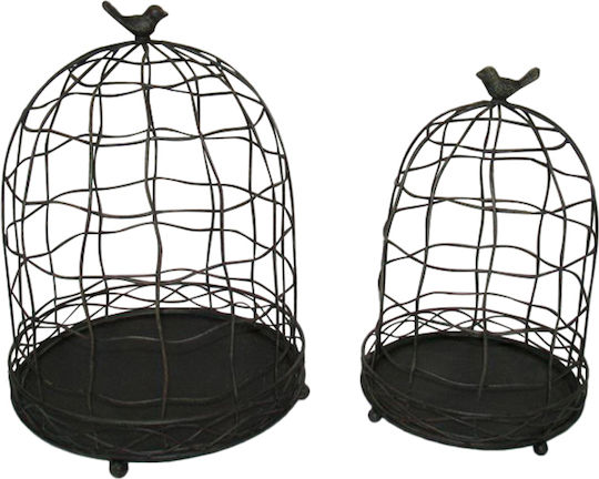 InTheBox Mirtile Deco Laterne Metallisch Schwarz 29.9x29.9x40.7cm 1Stück